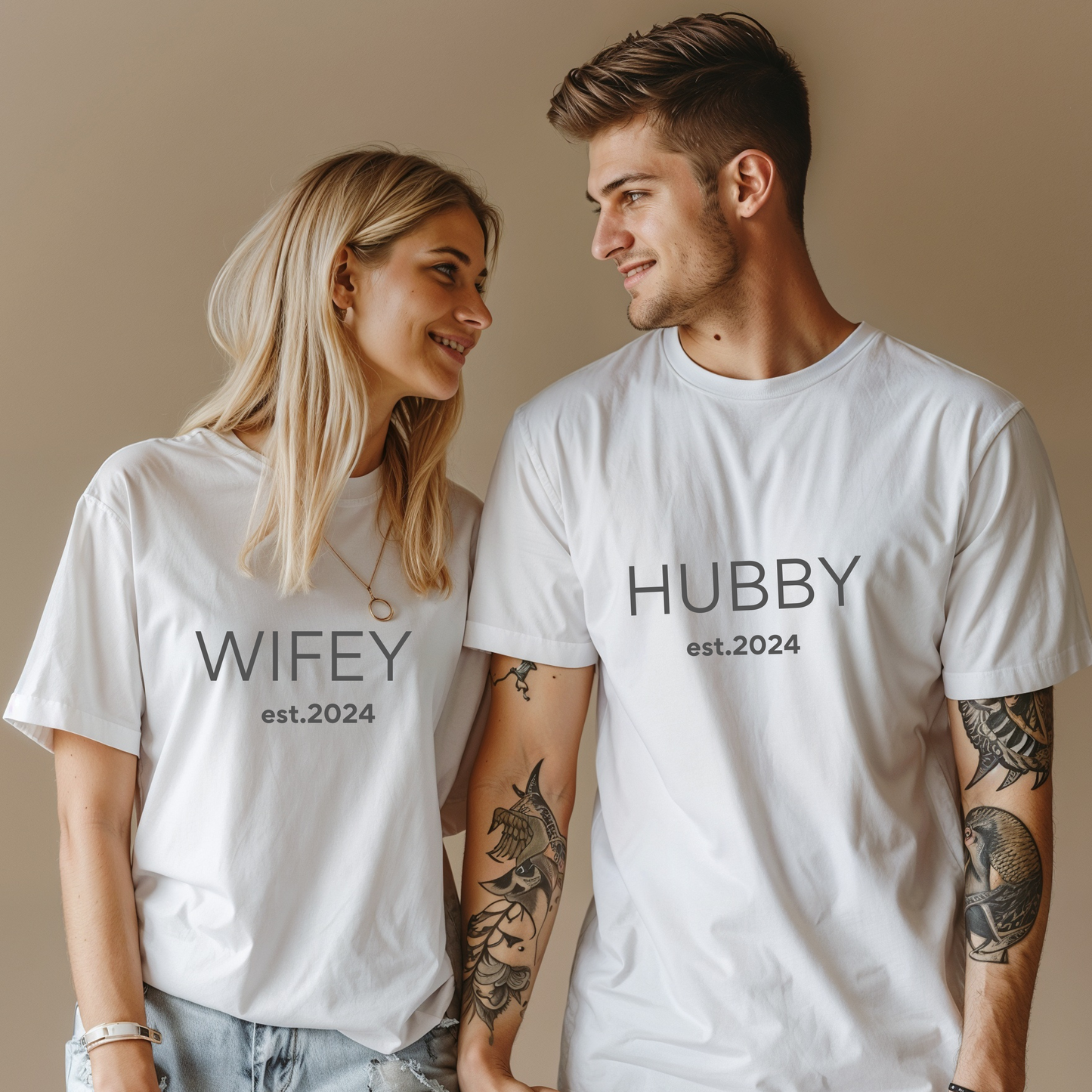 WIFEY/HUBBY T-shirt Personalized