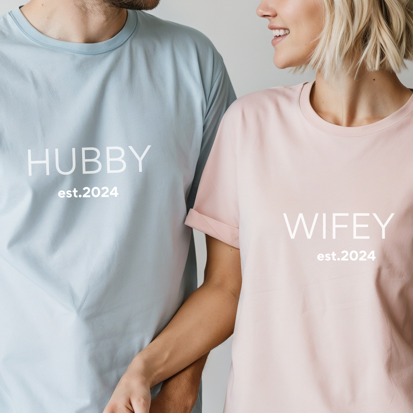 WIFEY/HUBBY T-shirt Personalized